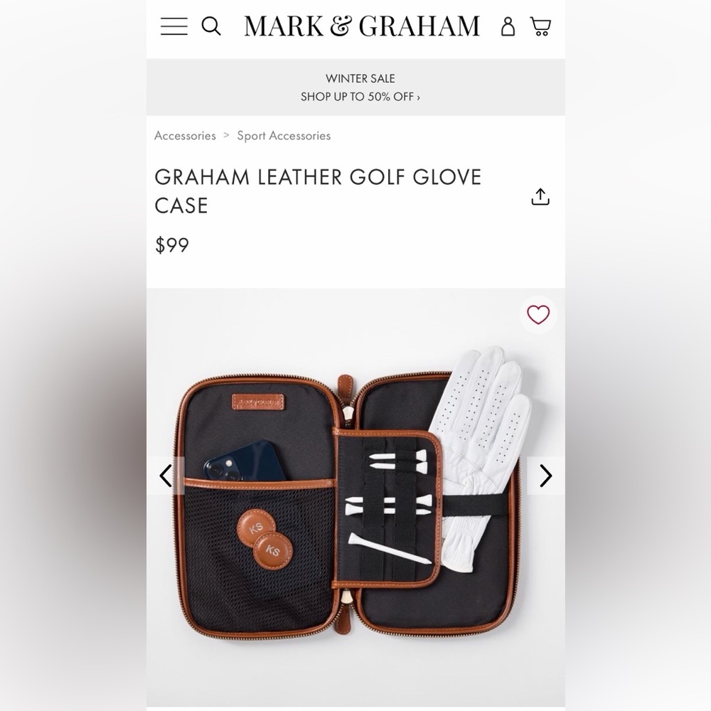 Mark & Graham Black and Brown Leather Glove Organizer